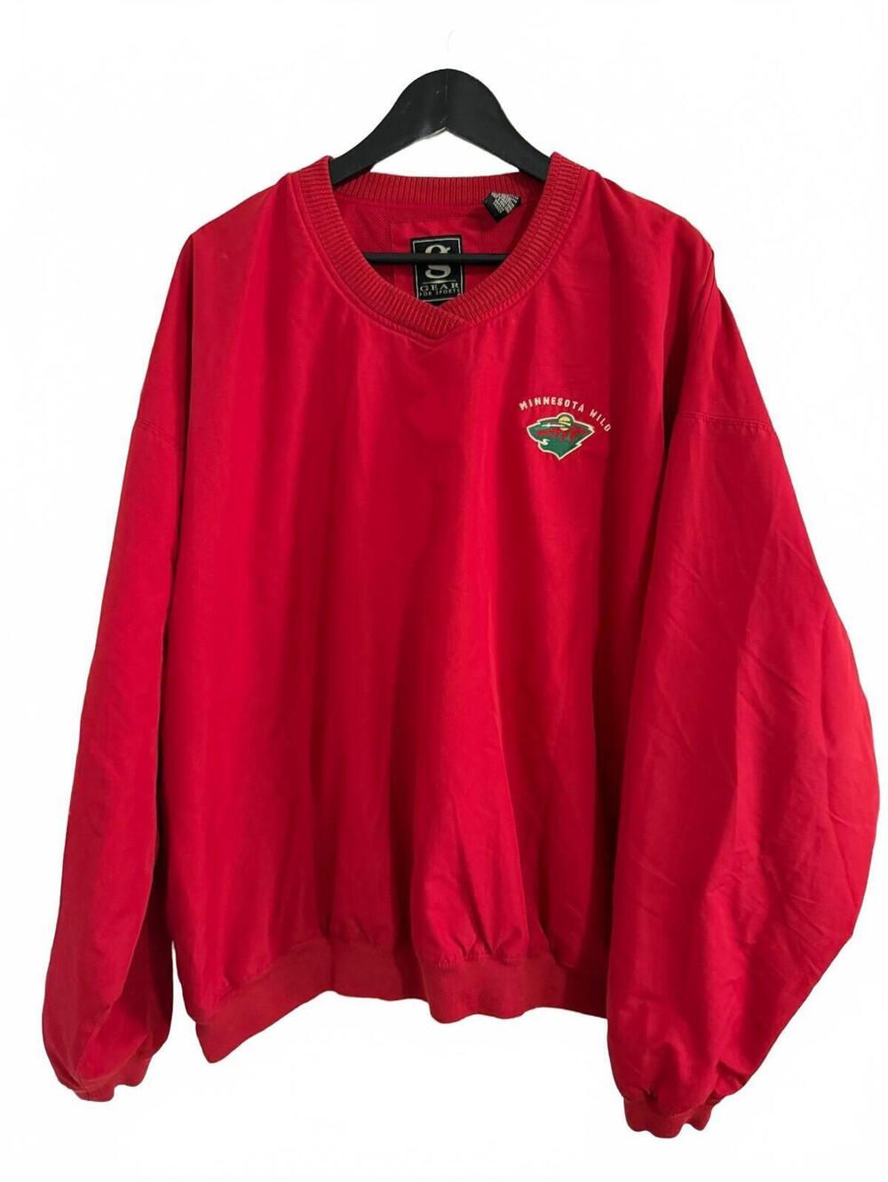 Minnesota Wild Red Windbreaker Jacket Size XXL